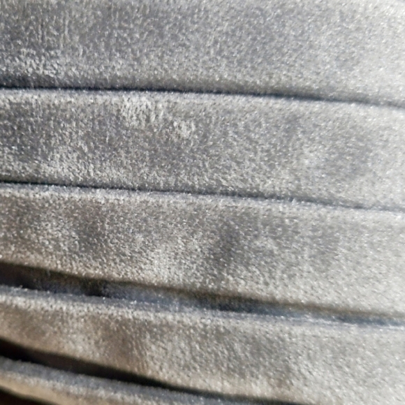 Elite Home Gray Ribbed Velvet Accent Lumbar Pillow 23x12" - Picture 5 of 7